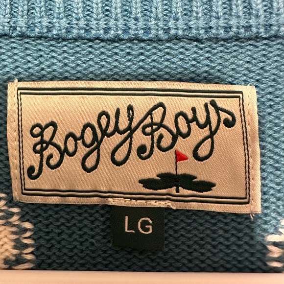 NWOT Bogey Boys Rhombus Sweater - size L - Picture 4 of 5